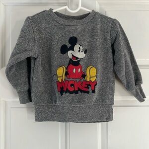 EUC Disney Mickey Gray Sweatshirt Size 18mo